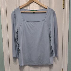 Dip Blue 3/4 Sleeve Blouse